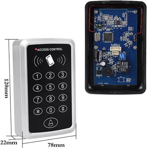 Sistema Di Controllo Accessi Tastiera RFID 125Khz EM Card Reader + Copertura Imp - Foto 6 di 12