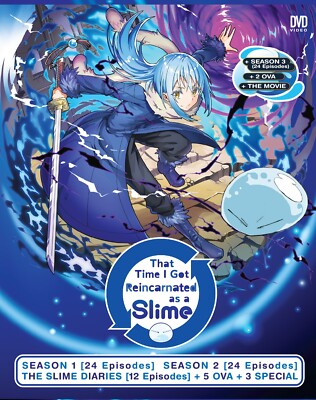 DVD Tensei shitara Slime Datta Ken Season 1-3 Vol.1-72End+Diaries+7OVA+3SP+Movie