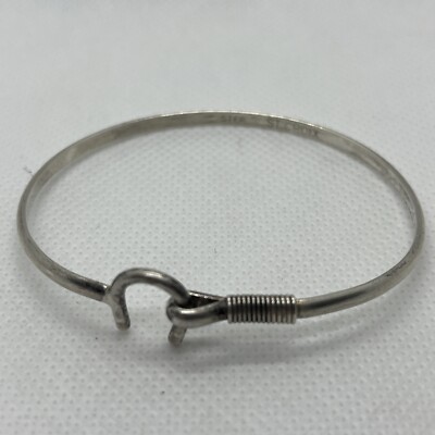 SONYA ST CROIX HOOK Hufeisen gehämmert Sterling Silber Armband 925