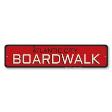 Boardwalk Sign, Personalized Boardwalk Location Sign, Custom Metal Decor Sign