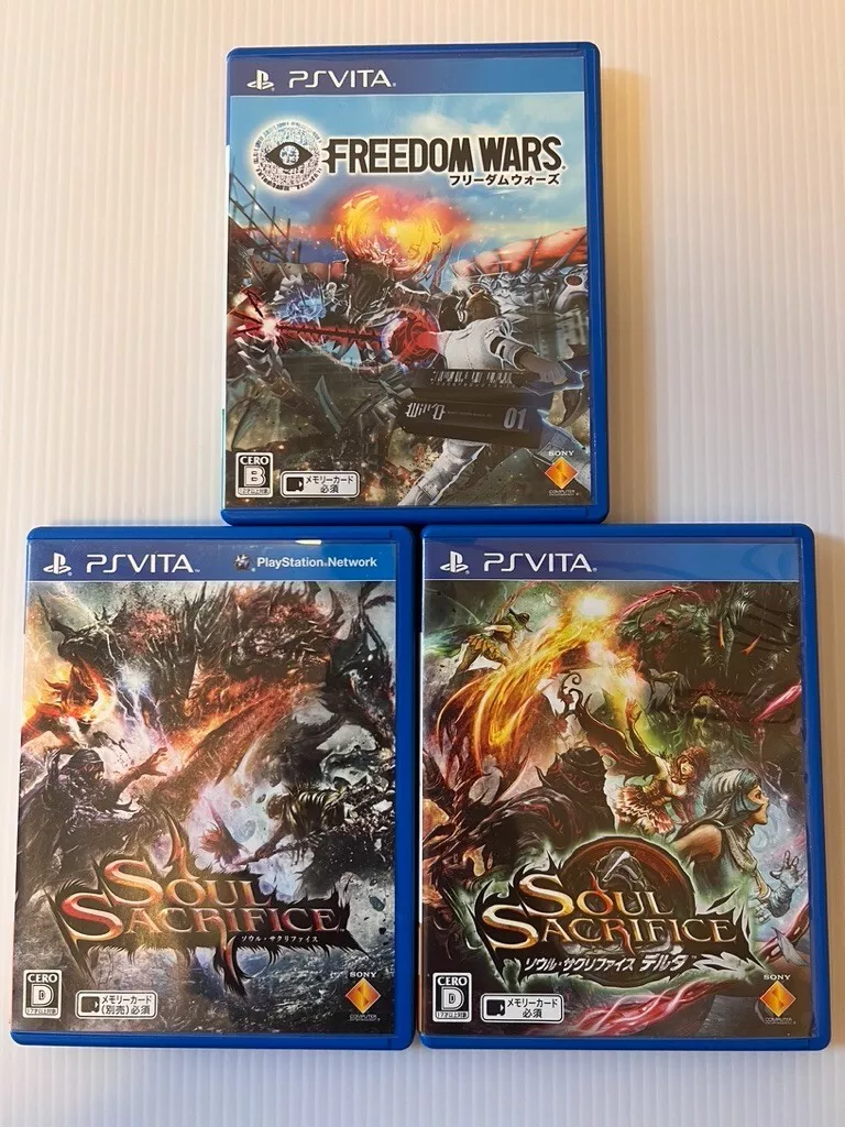 Soul Sacrifice , Soul Sacrifice Delta ,Freedom Wars PS Vita set of 3  cartridge