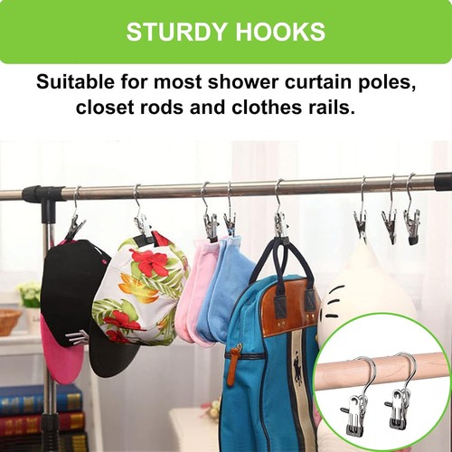 Boot Hangers Clips, 16 Pack Laundry Hooks Hanging Clips Clothes Pins Closet... - Picture 7 of 8