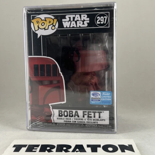 Funko Pop! Star Wars Red Boba Fett Target WonderCon Exclusive #297 + Hard Stack