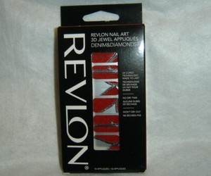 REVLON**Nail Art**3D (18) JEWEL APPLIQUES Denim&Diamonds~#04 ZIP IT~~NEW~~BOXED 