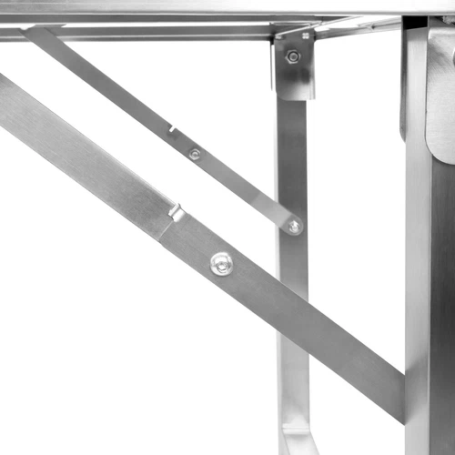 Kitchen Folding Work Table Stainless Steel Commercial Catering Bench 4x2FT - Picture 8 of 10