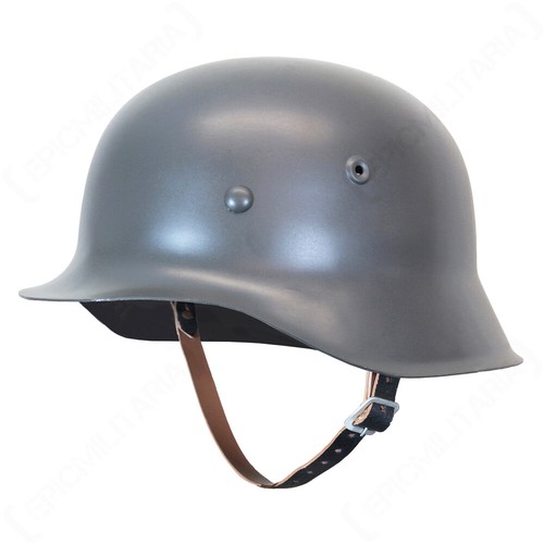 Reproduction WW2 German M42 Helmet - Leather Liner Quality Steel Army Stalhelm - Afbeelding 1 van 6