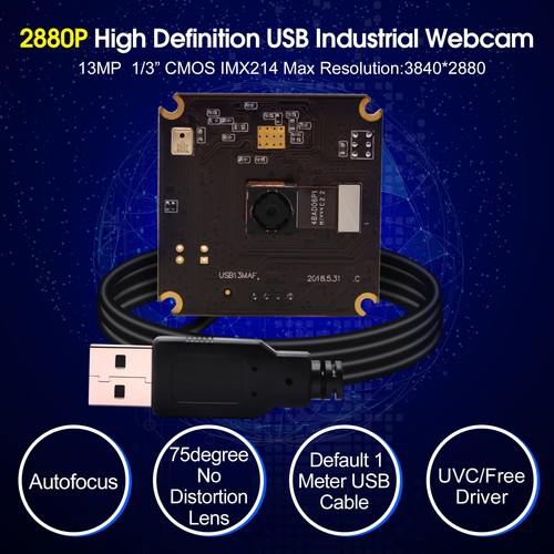 13MP Autofocus No distortion Lens IMX214 HD USB Camera Max Resolution 3840*2880 - Picture 7 of 9