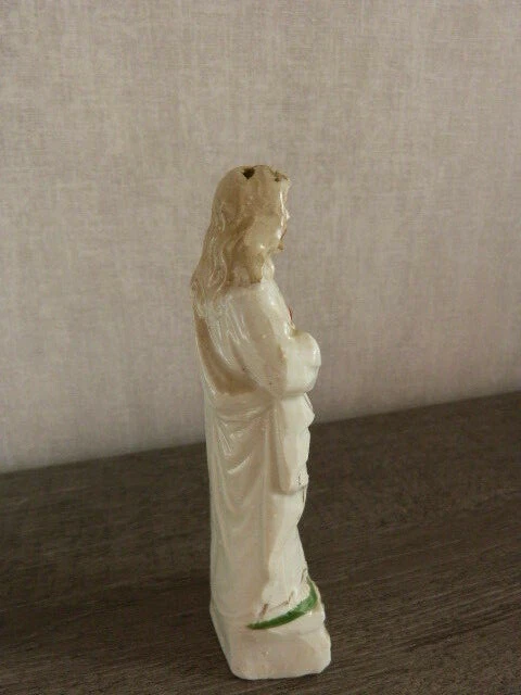 ancienne statuette religieuse , JESUS CHRIST , en céramique (ch4) - Photo 3/4