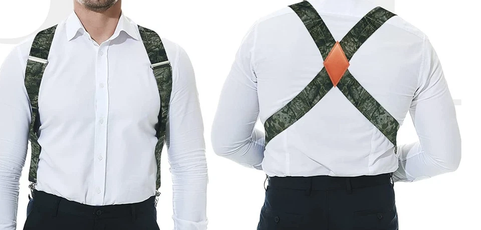 2 clips tirantes con clip lateral para adultos tirantes correas traseras ropa de trabajo informal elástica Foto 3 de 4