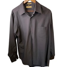 SALE Geoffrey Beene Mens Dress Shirt Long Sleeve Gray Office Career 16 1/2 34/35