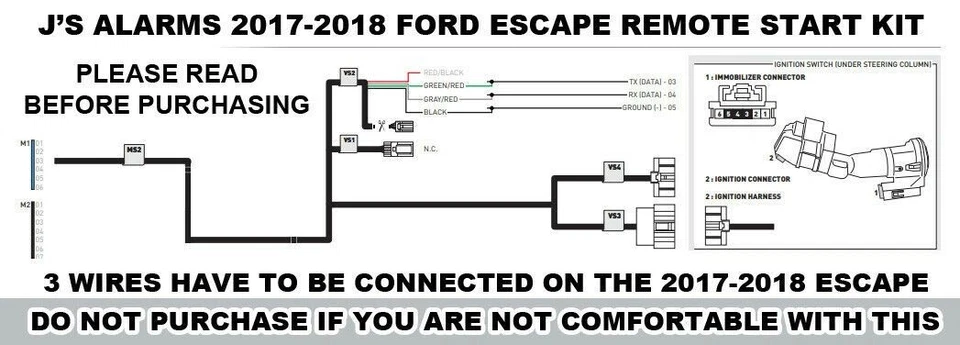 2017 Ford Escape Easy Install Remote Start Plug and Play Original Fob FO1C - Image 2 of 2
