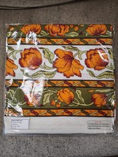 India Arts French Floral Tab Top Curtain Drape Panel Cotton 44" 44x88, Black