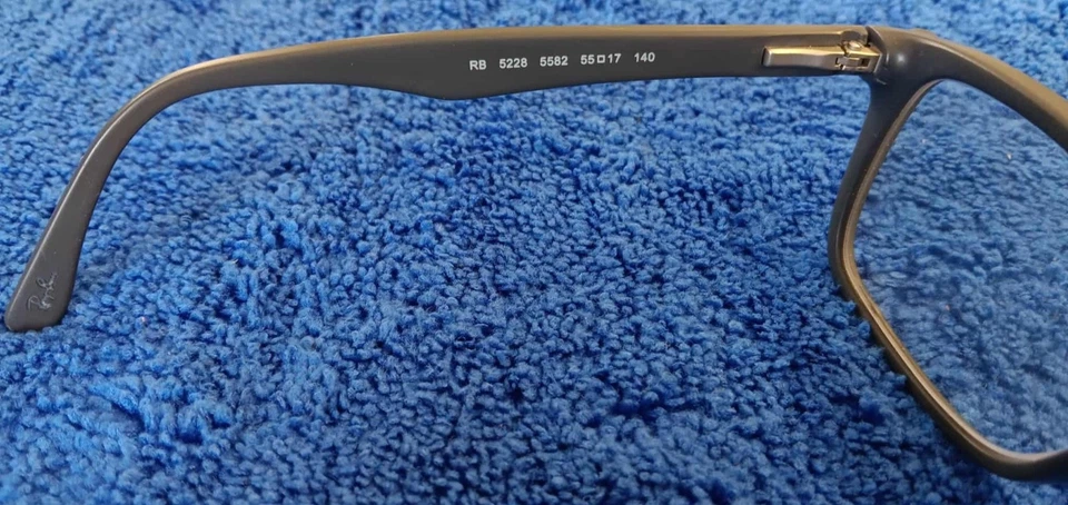 Ray Ban RB5228 Unisex Square Eyeglasses Grey with lenses - Image 3 of 4