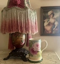 Antique Belleek 1889-1906 Stein / /Mug Hand Decorated, Signed