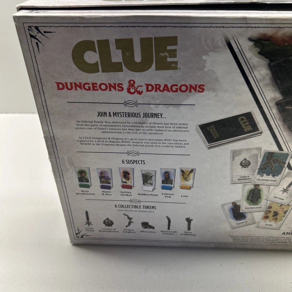 Dungeons & Dragons Clue Board Game Complete D&D Hasbro 2019 Complete - Image 3 of 4