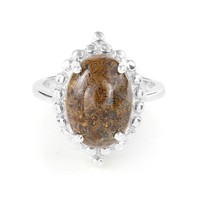 Cavill Damen Silberring Dinosaurier 925 Sterling 6,25Ct Quarz Oval- Echtschmuck