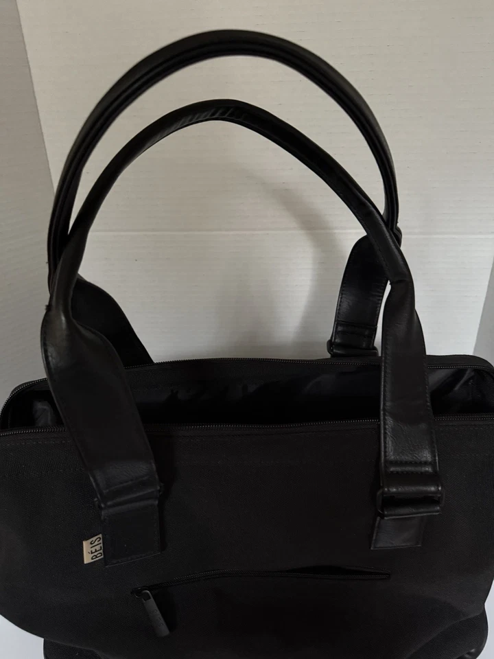 Beis Weekender Black Canvas Convertible Tote Bag - Image 4 of 4