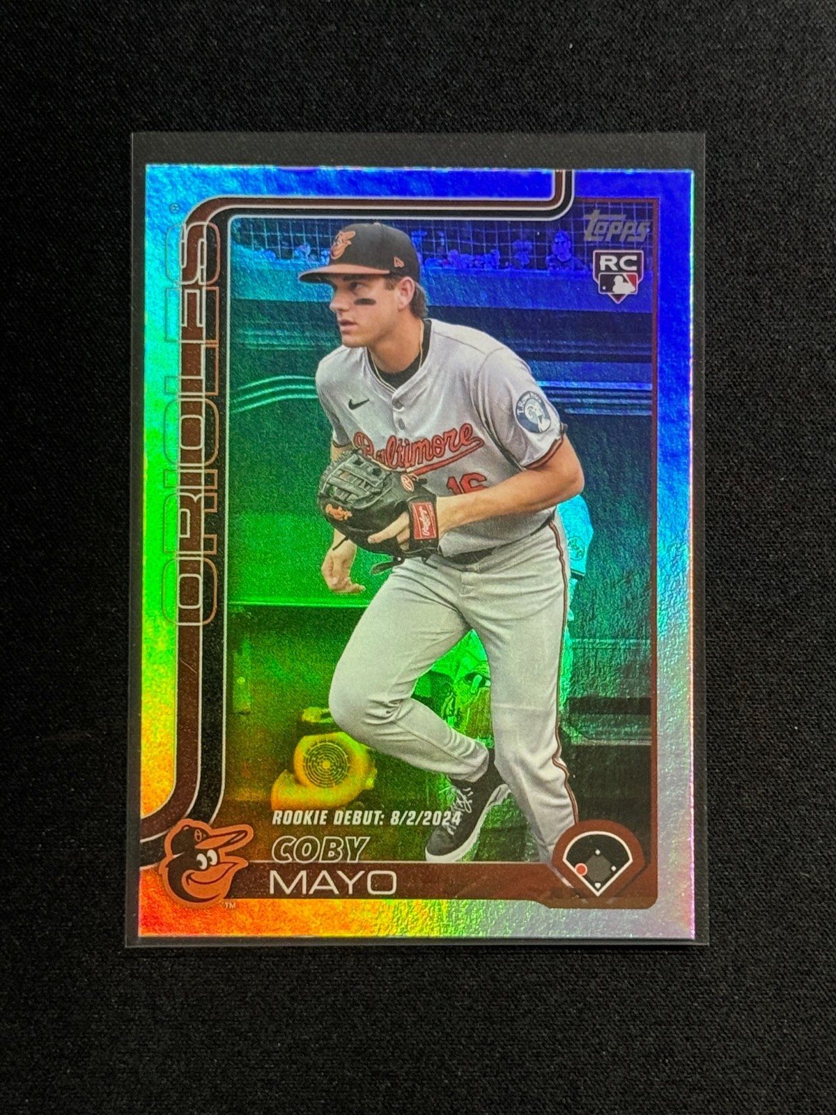 2025 Topps Update Baseball #US282 COBY MAYO RC Rookie Debut Rainbow Foil