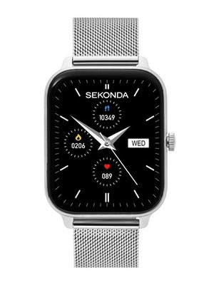 Sekonda Motion Lux 37mm Unisex Rechteckig Silber Smartwatch mit Silber