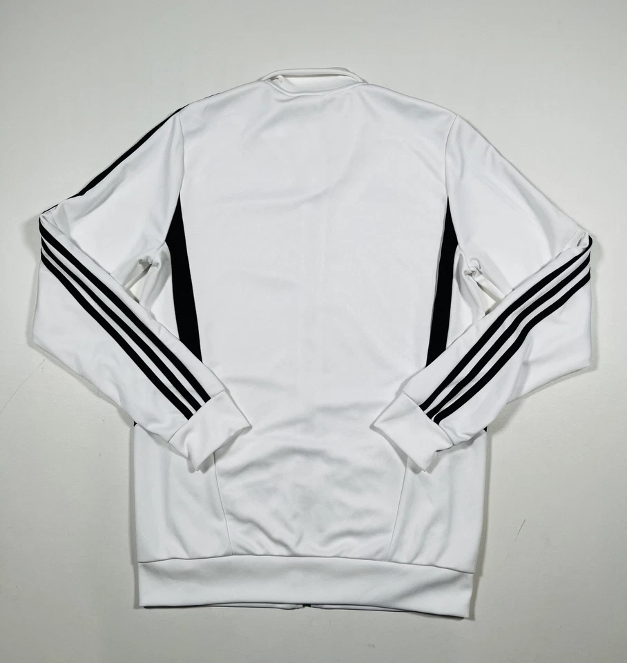Adidas Track Jacket Youth XL White Black Climalite 3-Stripes Full Zip Soccer - Image 2 of 4