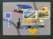 Carte Premier Jour 2001 Timbre Légendes Du Rail N° 3413/3414 Oblitéré Paris