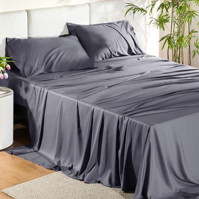 Bedsure Bamboo Queen Sheet Set - 100% Viscose from Bamboo Sheets, 16'' Deep