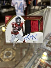 2015 Panini Immaculate Justin Hardy Rookie Patch Auto SSP /99 Atlanta Falcons!!!