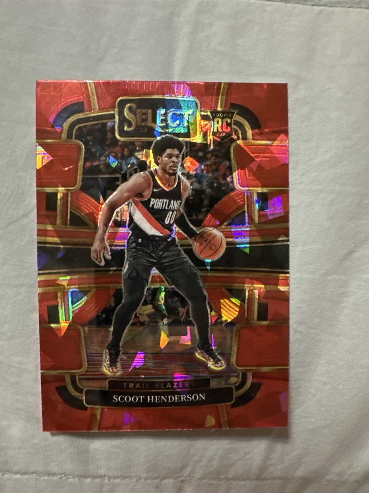 2023-24 Select Concourse Scoot Henderson RC Red Cracked Ice Prizm Portland #77