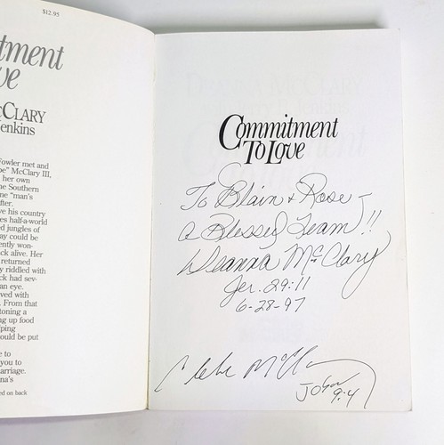 Commitment to Love by Jerry B. Jenkins Clebe Deanna McClary SIGNED Book Vintage - Picture 2 of 7