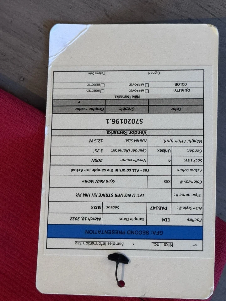 Calcetines Nike X Liverpool FC Edición Jugador Prototipo Muestra Talla M Calcetines Delta - Raros Foto 4 de 4