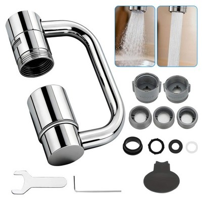 1x 1080° Rotatable Faucet Aerator Extension Stainless Steel 2 Mode Sink Extender