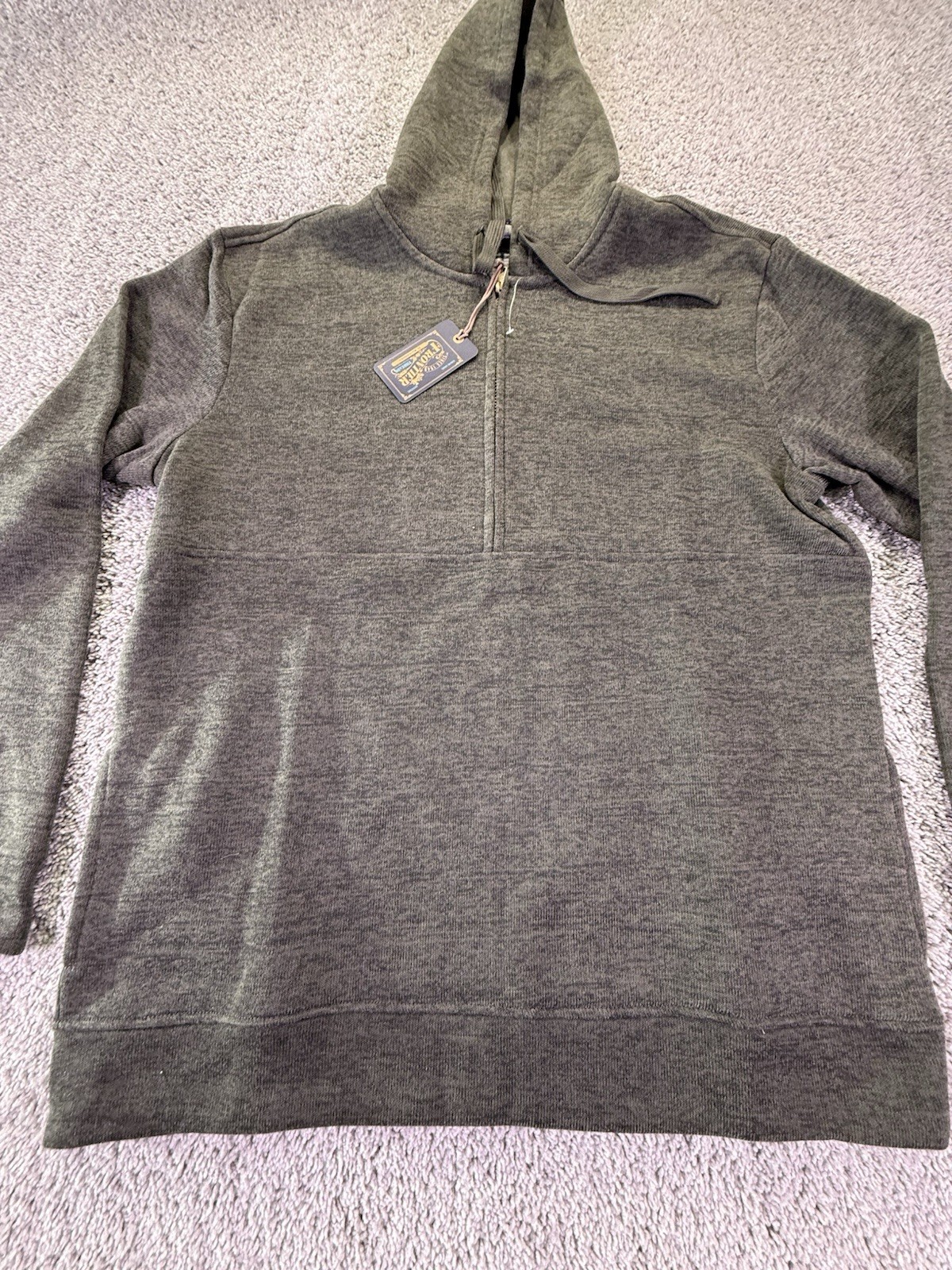 NWT Weatherproof Men’s 1/4 Zip Pullover Hoodie Gray Size XL