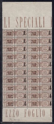 Cent Postal Parcels. 5 mm overprint band. 36 + 39 - MNH