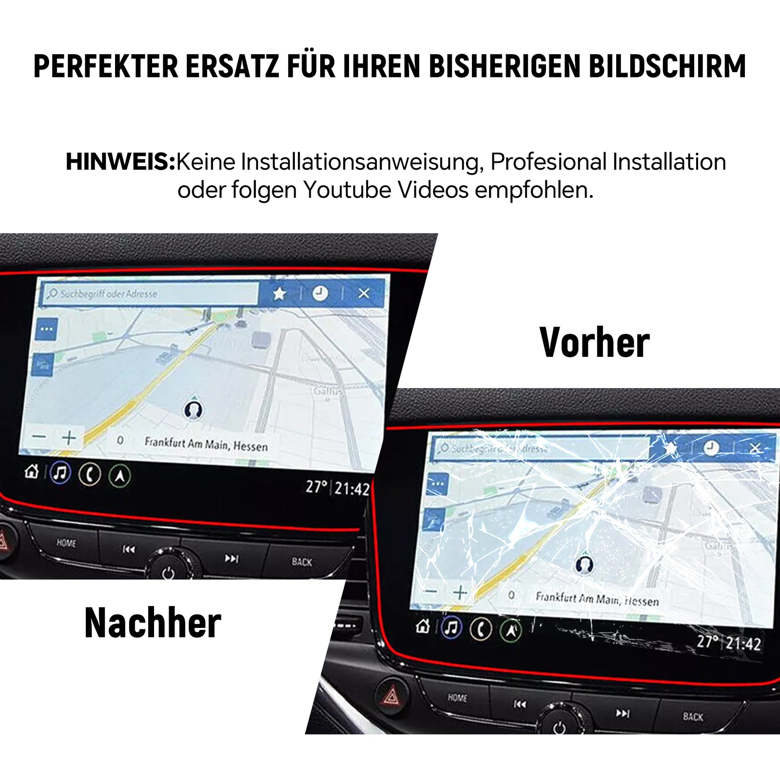 Touch screen LCD 8"" pollici per autoradio Opel Astra K Buick Verano LQ080Y5DZ10 foto 4