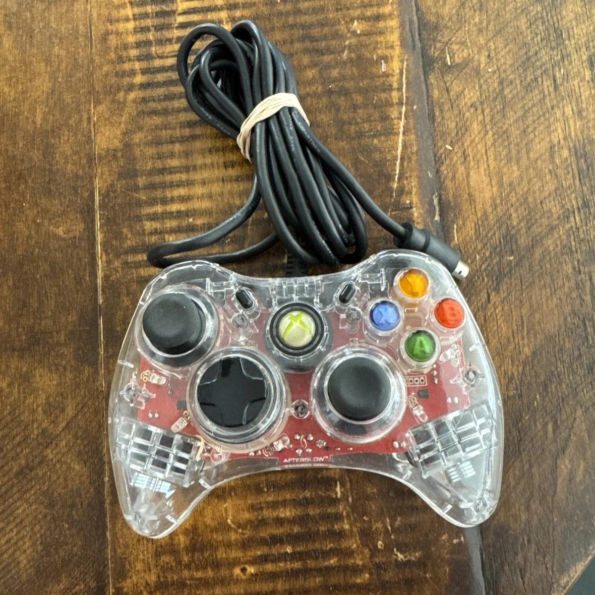 Microsoft XBOX 360 Afterglow Clear Wired Controller PL-3702 | eBay