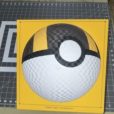 Pok mon Kickball 10 in Rubber Ball Black/Yellow/White Basketball Size 4