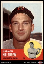 1963 Topps #500 Harmon Killebrew Twins SHORT-PRINT HOF 6 - EX/MT