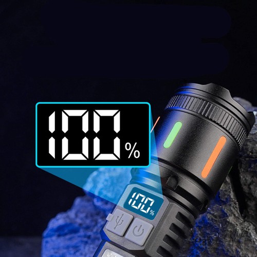 Super Bright LED Tactical Flashlight Rechargeable LED Work Light 3000 Lumens - Foto 10 di 18