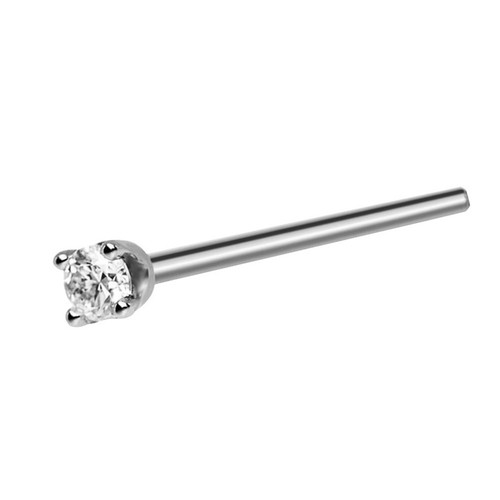 5 Pcs CZ L Bend Screw Bone Nose Studs Surgical Steel Pin Nose Ring 20G Piercing - Picture 10 of 28