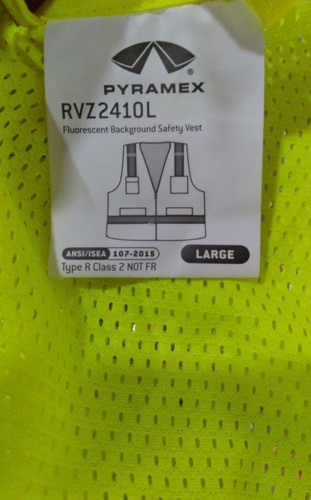 Chaleco de seguridad de cal de alta visibilidad Pyramex RVZ2410L clase 2 con bolsillos - talla grande - Imagen 5 de 5