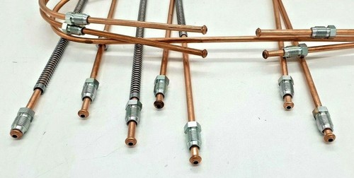 KIT COMPLETO TUBI FRENO IN RAME PER FIAT 500 F 2°Serie L R AUTOBIANCHI BIANCHINA - Imagen 2 de 3