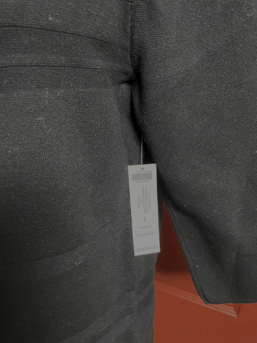 NUOVO maglione tunica Chicos nero fondo asimmetrico finto collo manica 3/4 tg 1 Med - Foto 3 di 5