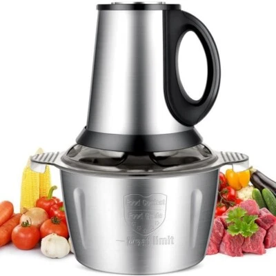 Hachoir Électrique,450W Hachoir à Viande Electrique Multifonction 2L Bol en Acie