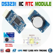 DS3231 IIC precision Real time clock RTC memory module with CR2032 battery USA
