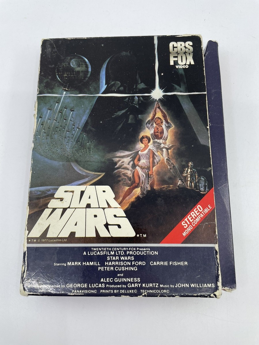 1983 Vintage Star Wars VHS Tape - CBS FOX - Pull Out Big Box