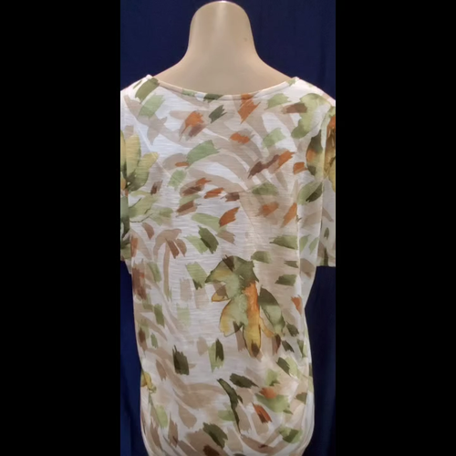 Blusa Alfred Dunner Grande Top Cuentas Diseño Multicolor - Vídeo 1 de 1