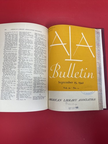 American Library Association ALA Bulletin Magazines/ Lot Of 14 1942 - Picture 17 of 17