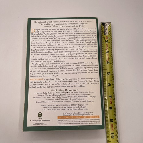 Rightful Heritage : Franklin D. Roosevelt and the Land of America (2016, TP) ARC - Imagen 4 de 4