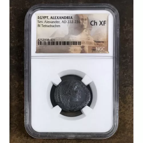 Egypt, Alexandria Sev. Alexander, AD 222-235  NGC Ch XF ***Rev. Tye's** #8401145