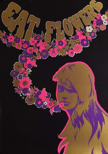 Eat Flowers Psychedellic Dutch Commercial A1 Poster 1968